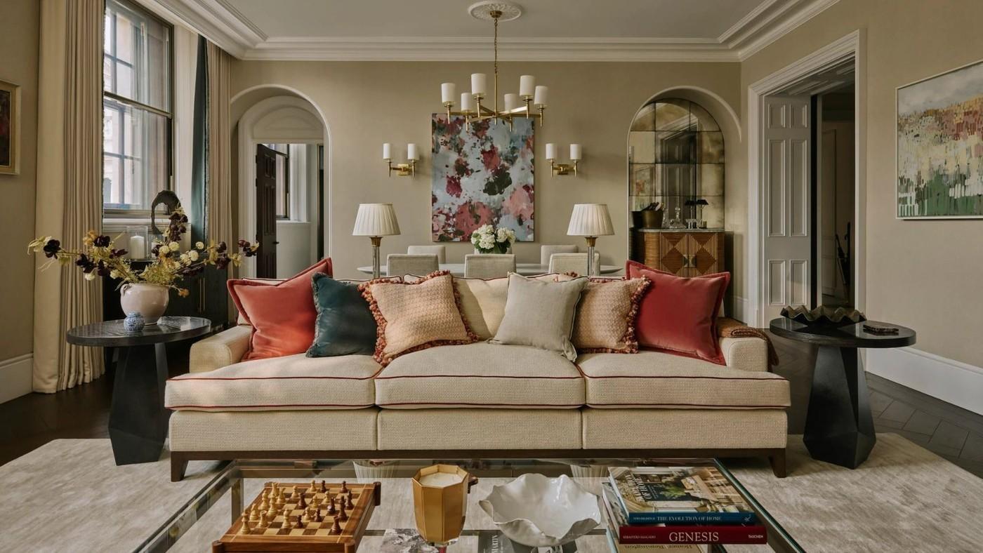 Match Throw Pillow Colors to the Sofa's Undertone