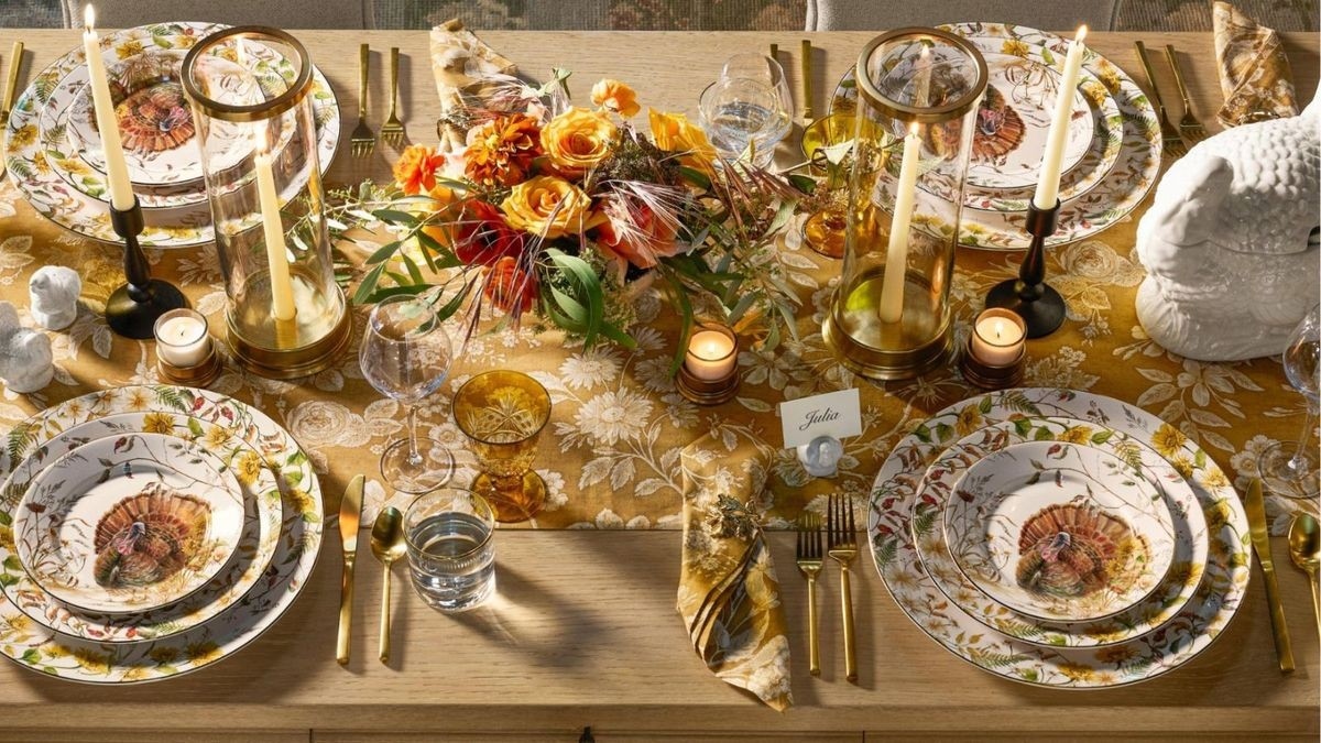 Carry Thanksgiving Decoration from the Entrance to the Mantel