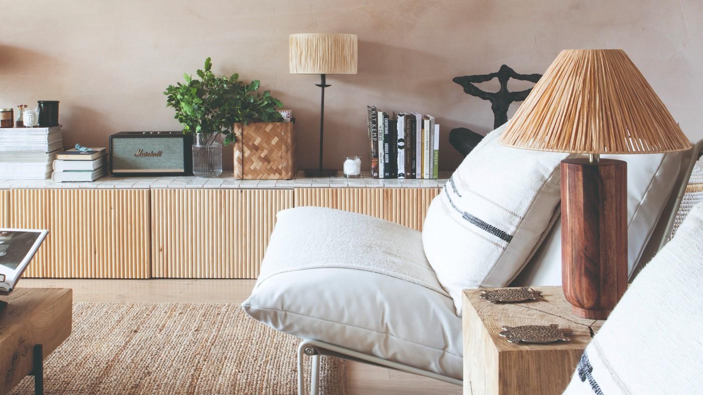 Give Japandi Living Rooms Warmth through Earthy Tones