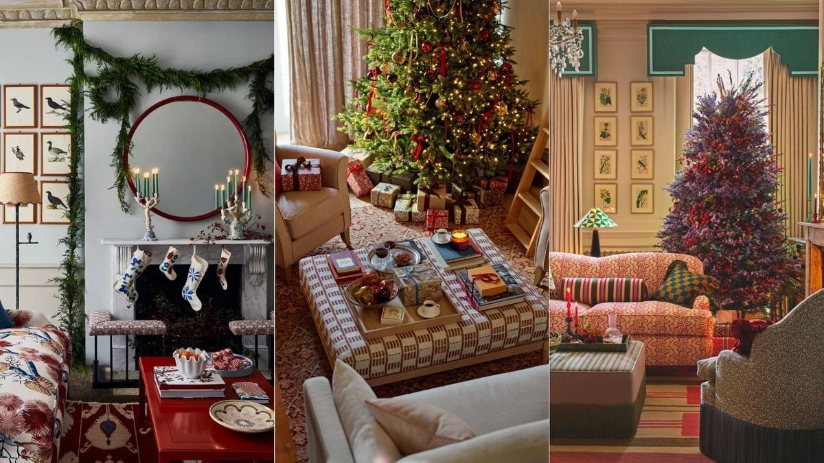 A Christmas Living Room with a Calmer Color Story