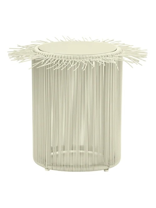 Rafa outdoor side table included in the bohemian patio shopping edit.
