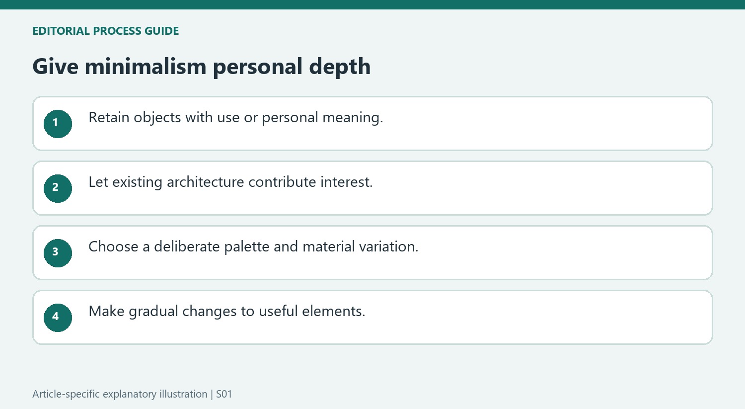 Give minimalism personal depth
