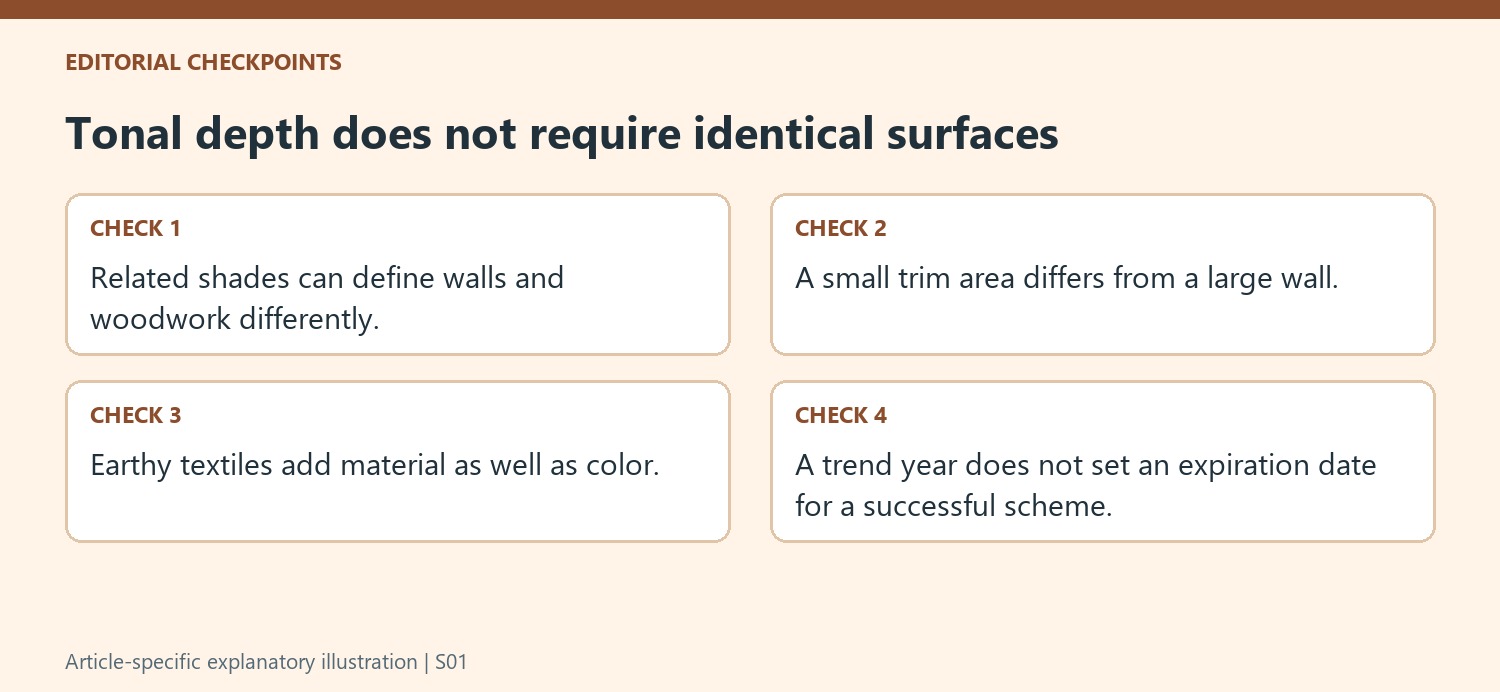Tonal depth does not require identical surfaces