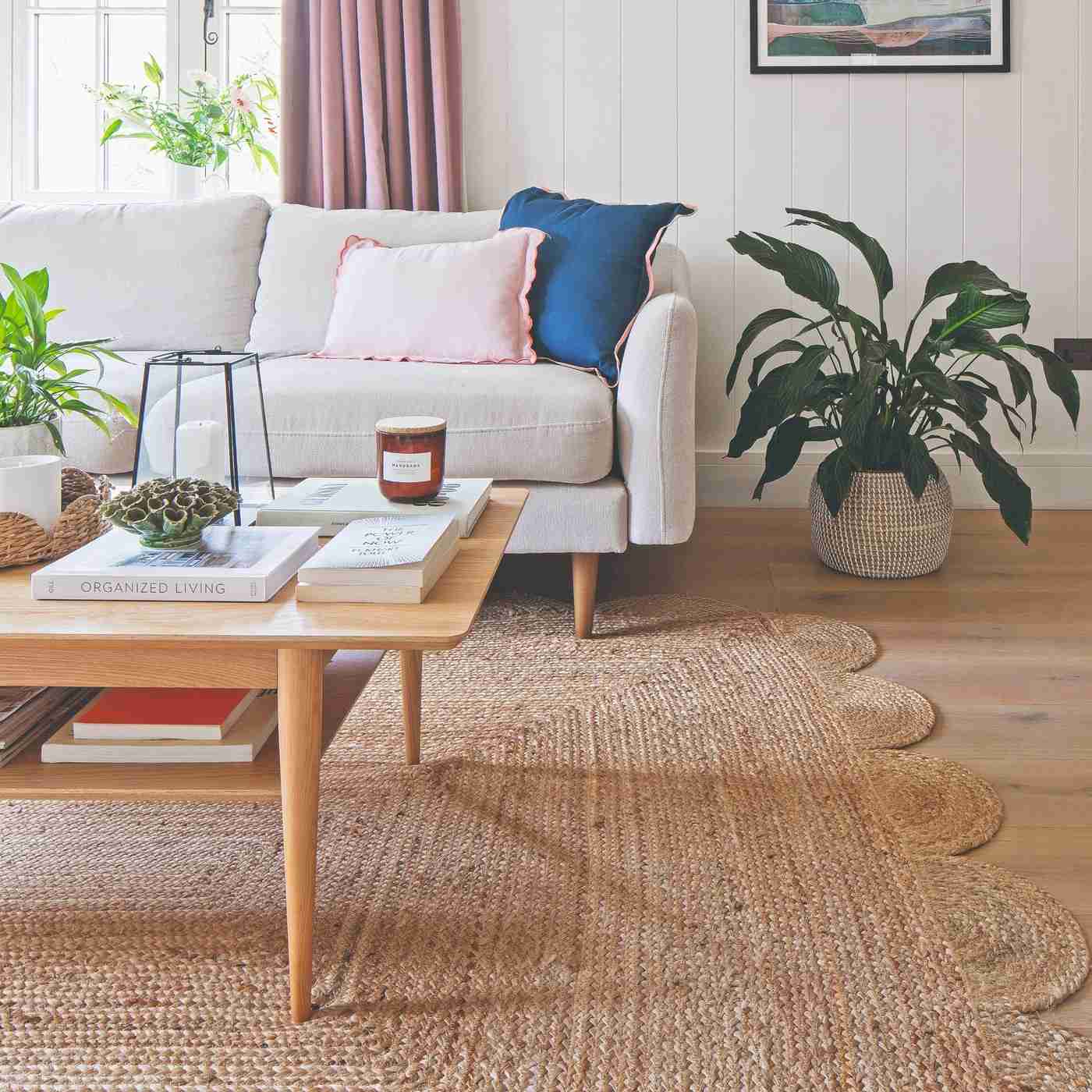Choose a Rug Shape That Responds to the Sofa