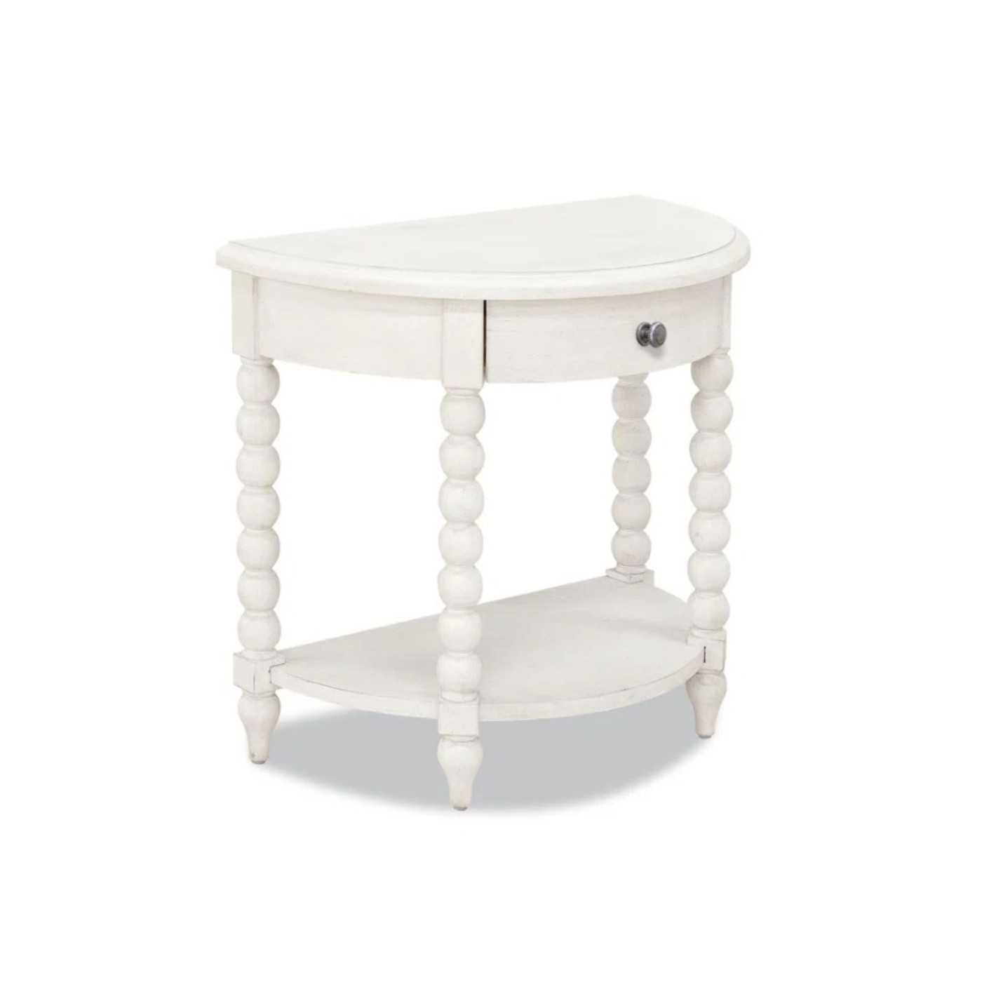 A Bobbin Nightstand Combines Ornament and Useful Storage