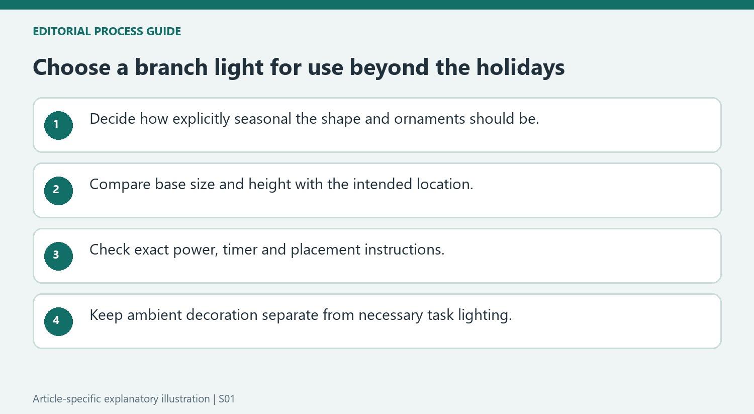 Choose a branch light for use beyond the holidays