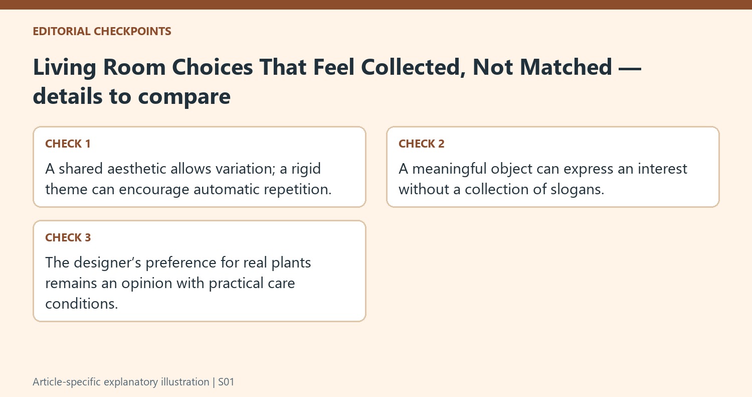 Living Room Choices That Feel Collected, Not Matched — details to compare