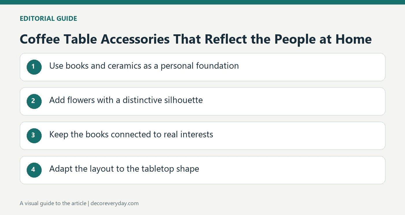 Coffee Table Accessories That Reflect the People at Home