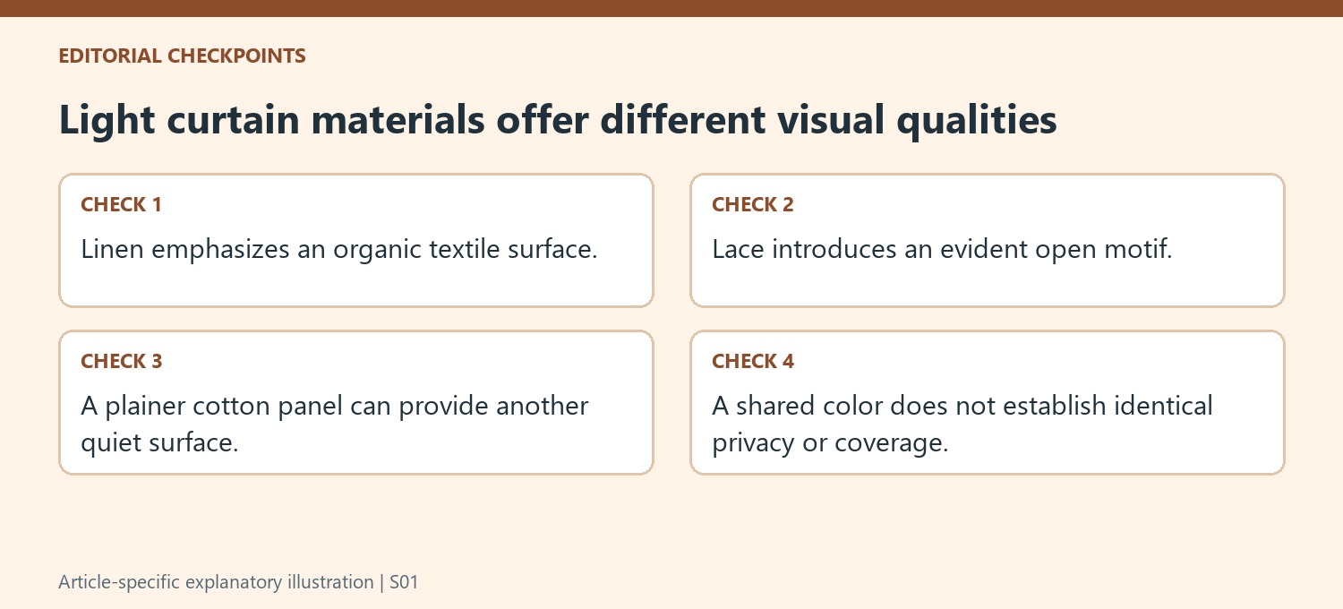 Light curtain materials offer different visual qualities