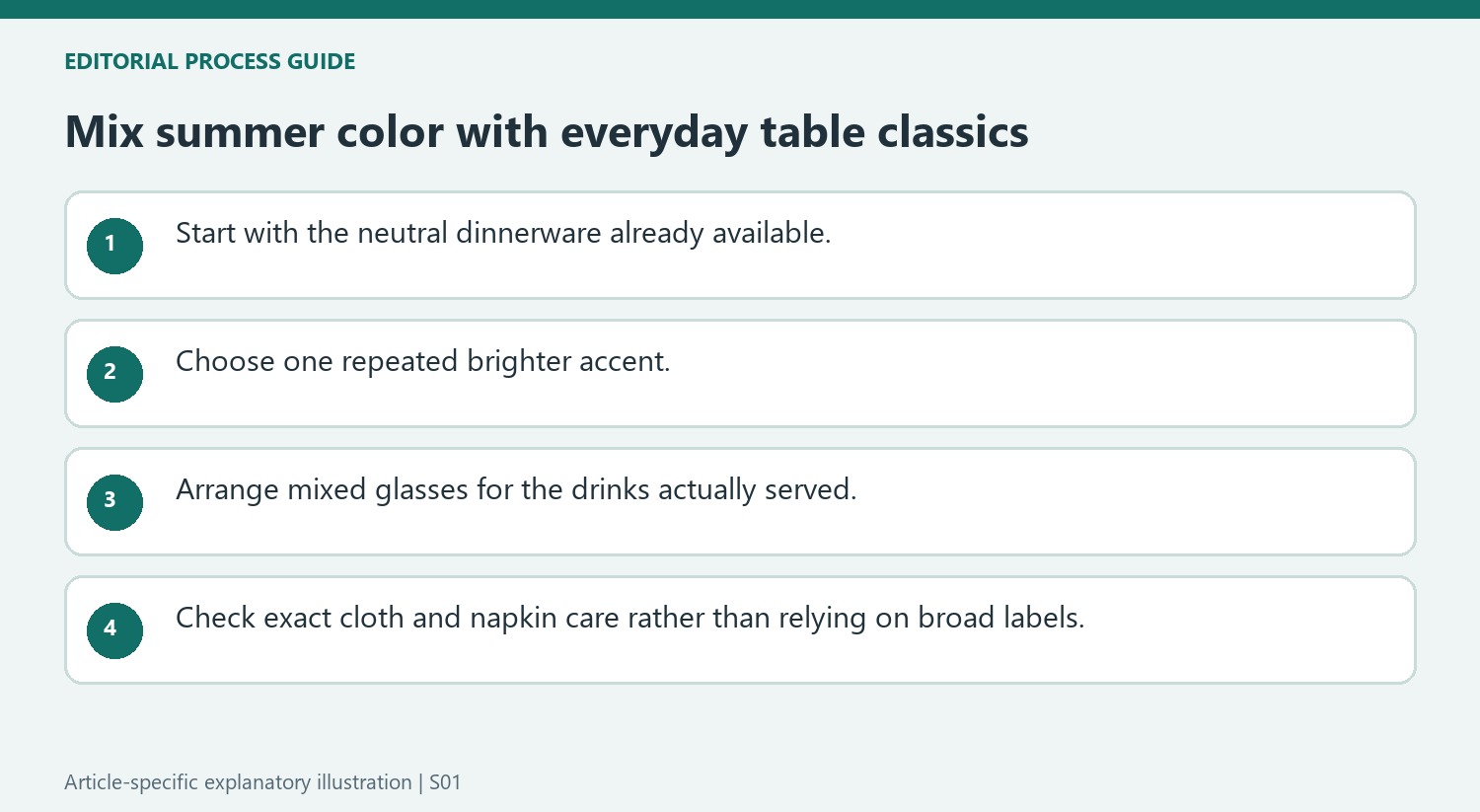 Mix summer color with everyday table classics