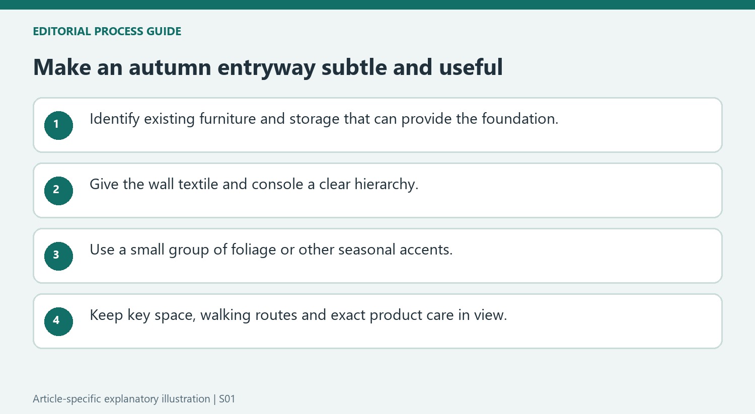 Make an autumn entryway subtle and useful