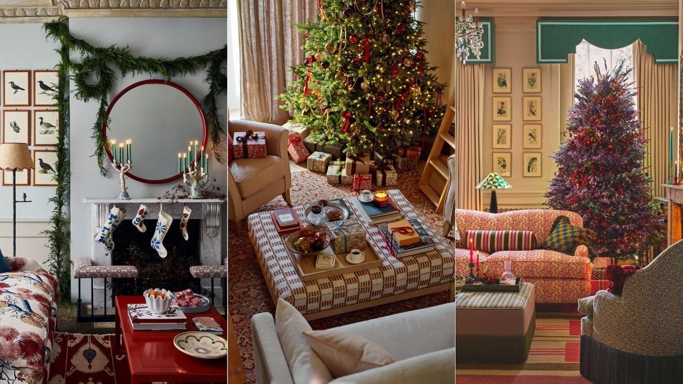 A Christmas Living Room with a Calmer Color Story