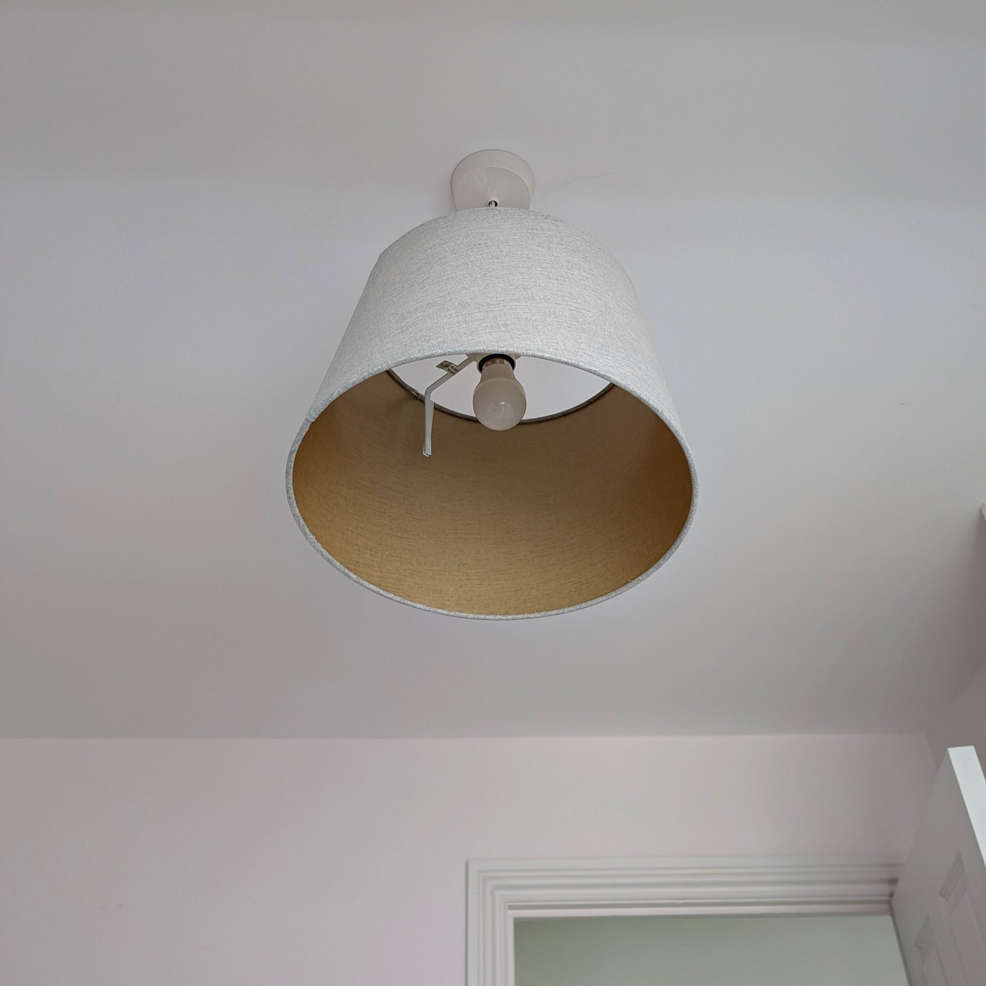 A bedroom ceiling light shade