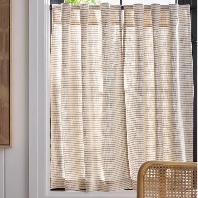 Mindra Striped Cotton Café Curtains