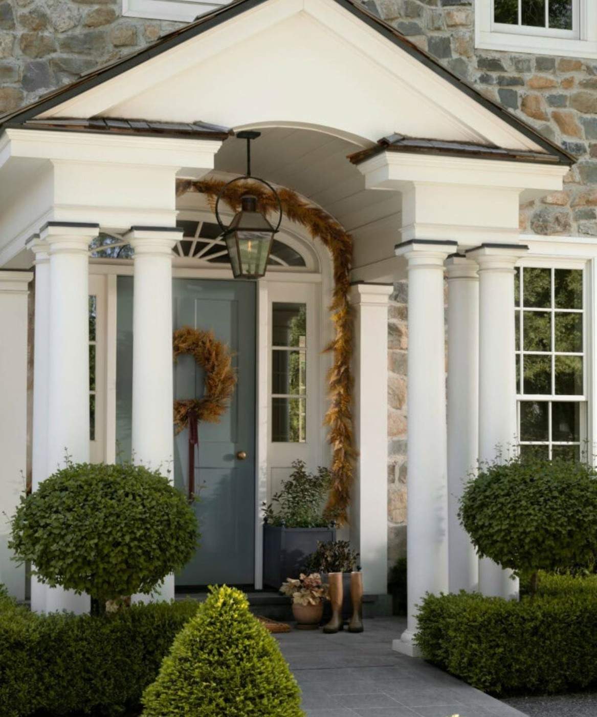 Carry Thanksgiving Decoration from the Entrance to the Mantel